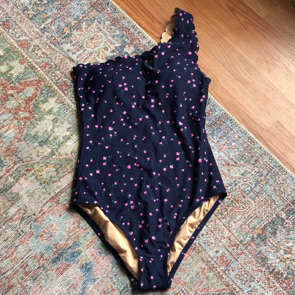 Jcrew one shoulder swimsuit